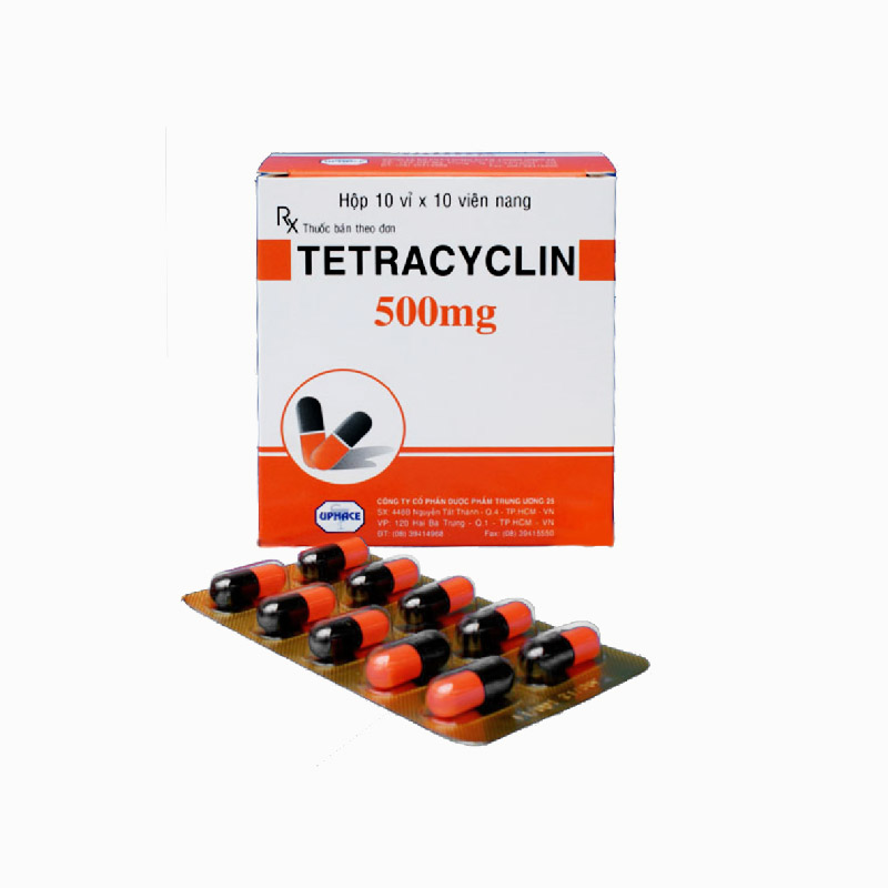 Kháng sinh điều trị nhiễm khuẩn Tetracycline 500mg 100 viên - VIVITA